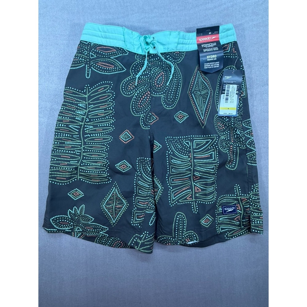 New Speedo Men Swim Trunks Boardshorts 20" Swimsuit Medium Beach Black
